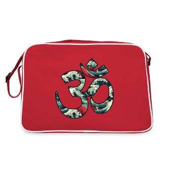 Cosmic Resonance: The Sacred Om - Retro Tasche - Rot/Weiß - Hinten