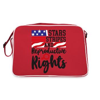 Feminist Stars Stripes & - Retro Tasche - Rot/Weiß - Hinten