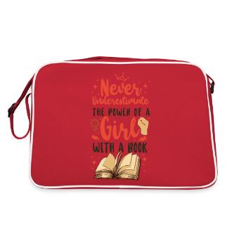 Feminist Never Underestimate The - Retro Bag - red/white - Back