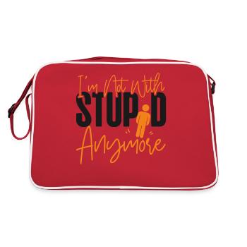 Happy Divorce Party I'm Not With - Retro Tasche - Rot/Weiß - Hinten