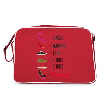 Happy Divorce Party Single Married - Retro Bag - red/white - Back
