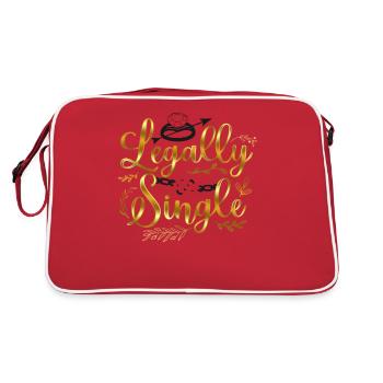 Happy Divorce Party Legally Single - Retro Bag - red/white - Back