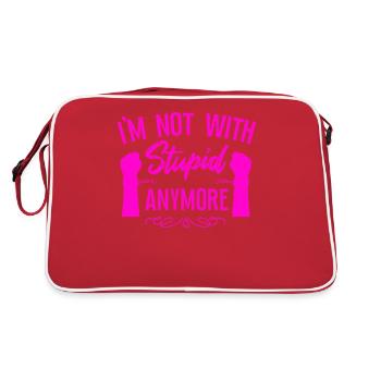 Happy Divorce Party I'm Not With - Retro Tasche - Rot/Weiß - Hinten