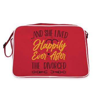 Happy Divorce Party …And She Lived - Retro Tasche - Rot/Weiß - Hinten