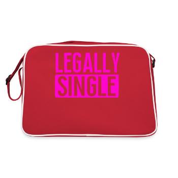 Happy Divorce Party Legally Single - Retro Bag - red/white - Back
