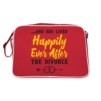 Happy Divorce Party …And She Lived - Retro Tasche - Rot/Weiß - Hinten