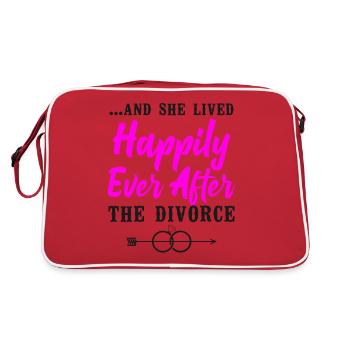 Happy Divorce Party …And She Lived - Retro Tasche - Rot/Weiß - Hinten