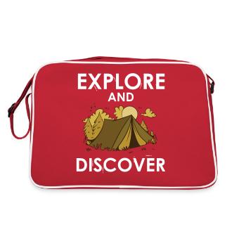 Explore and discover - Retro Bag - red/white - Back