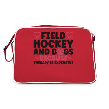 Field Hockey Dog Field Hockey And - Retro Bag - red/white - Back