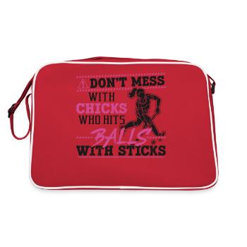 Hockey sur gazon Adulte Humour Ne pas - Sac Retro - rouge/blanc - Dos