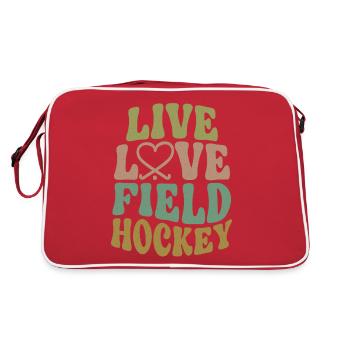 Field Hockey Live Love Field - Retro Tasche - Rot/Weiß - Hinten