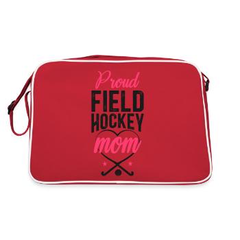 Field Hockey Mom Proud Field - Retro Tasche - Rot/Weiß - Hinten