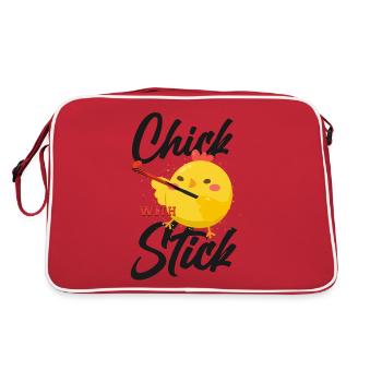 Poussin de poulet de hockey sur gazon avec - Sac Retro - rouge/blanc - Dos