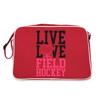 Field Hockey Live Love Field - Retro Tasche - Rot/Weiß - Hinten