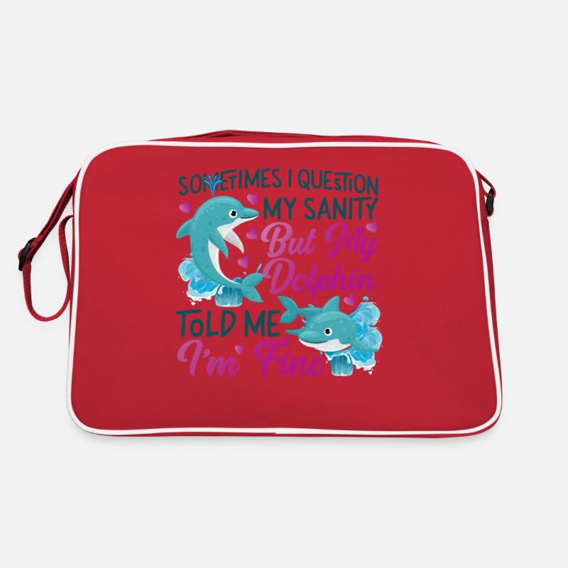 Dolphin Sometimes I Question My Retro Tasche