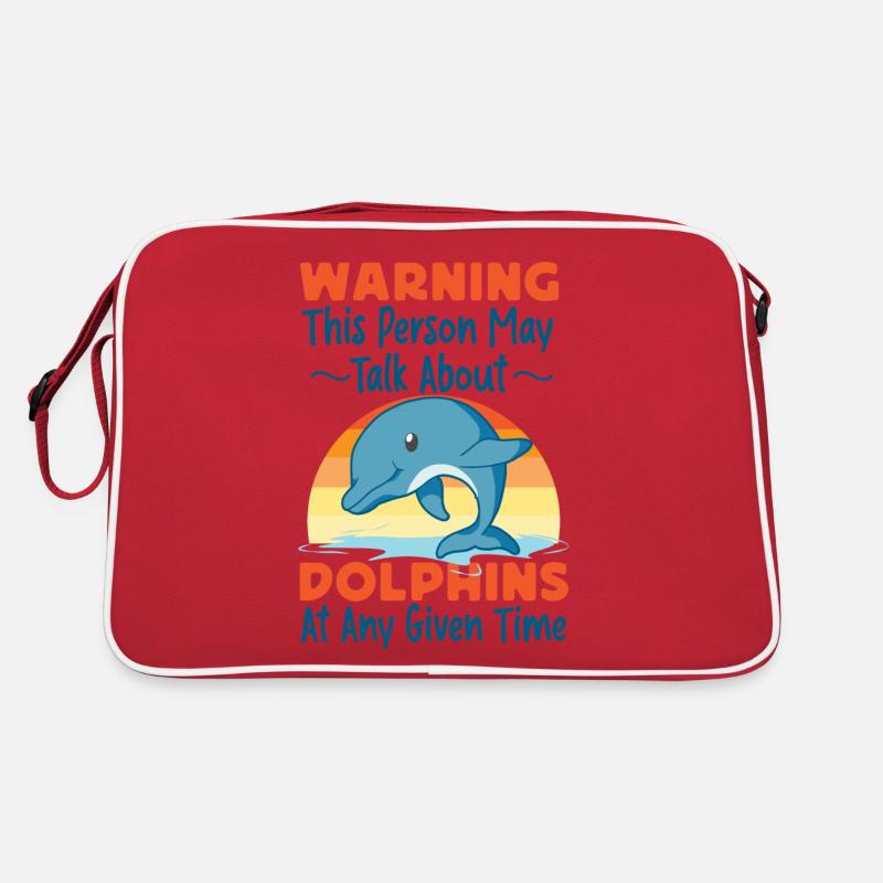 Dolphin Retro Warning This Person Retro Bag