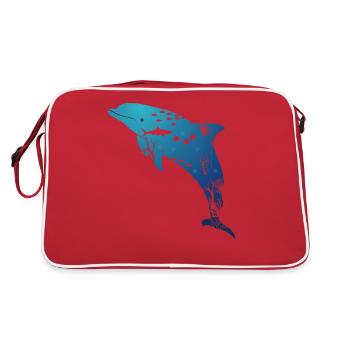 Vie marine des dauphins - Sac Retro - rouge/blanc - Dos