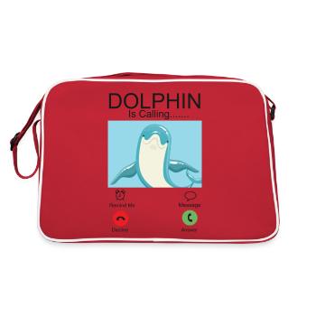 Dolphin Phone Display Dolphin Est - Sac Retro - rouge/blanc - Dos