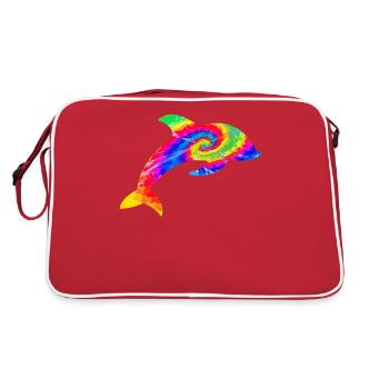 Dauphin Tie Dye - Sac Retro - rouge/blanc - Dos
