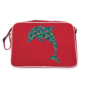 Dauphin Fleur Tropicale Floral - Sac Retro - rouge/blanc - Dos