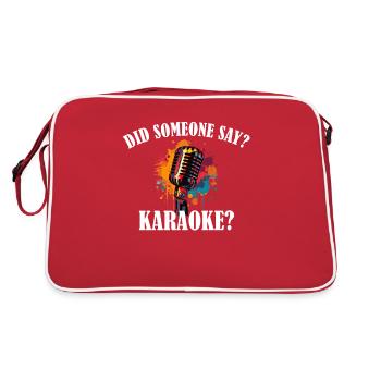 Did someone say karaoke - Retro Bag - red/white - Back