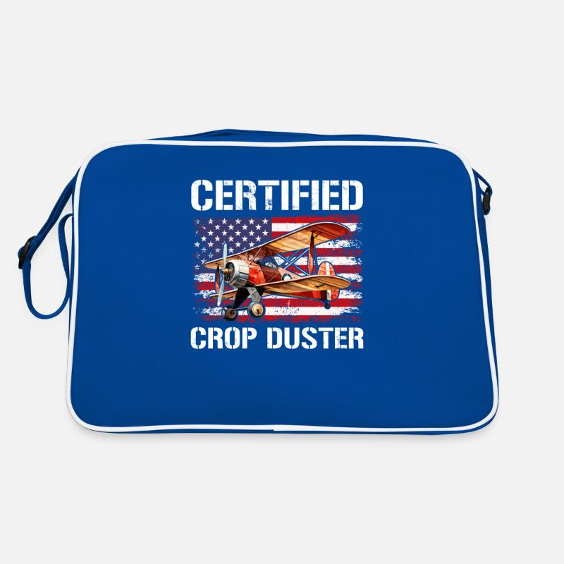 certified crop duster Retro Tasche