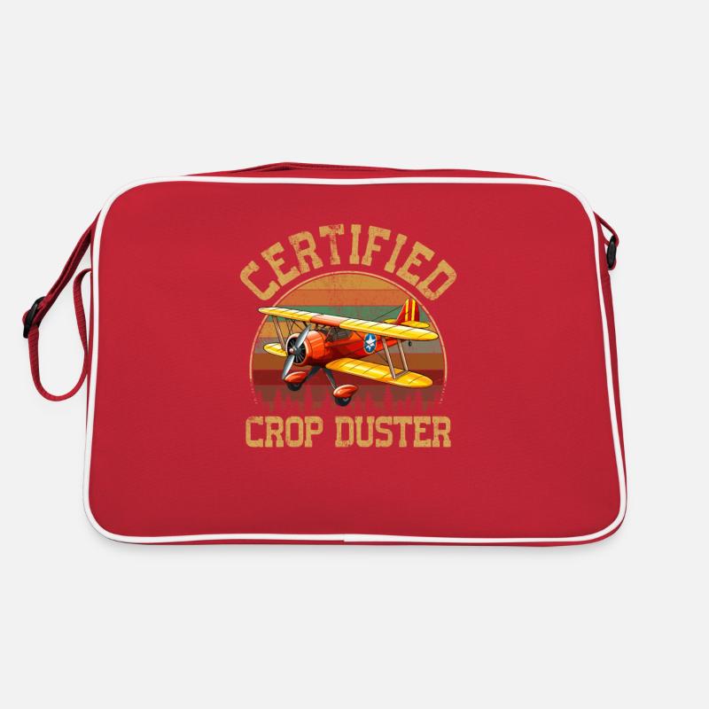 certified crop duster Retro Tasche