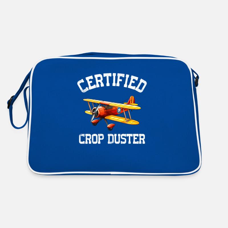 certified crop duster Retro Tasche