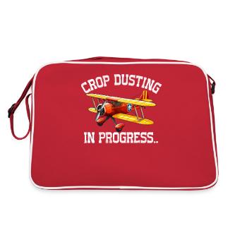 crop duster in progress - Retro Bag - red/white - Back