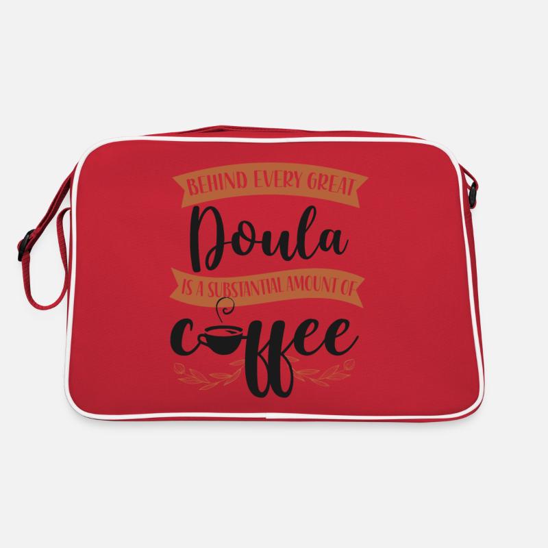 Doula Birth Worker Coffee Behind Retro Tasche