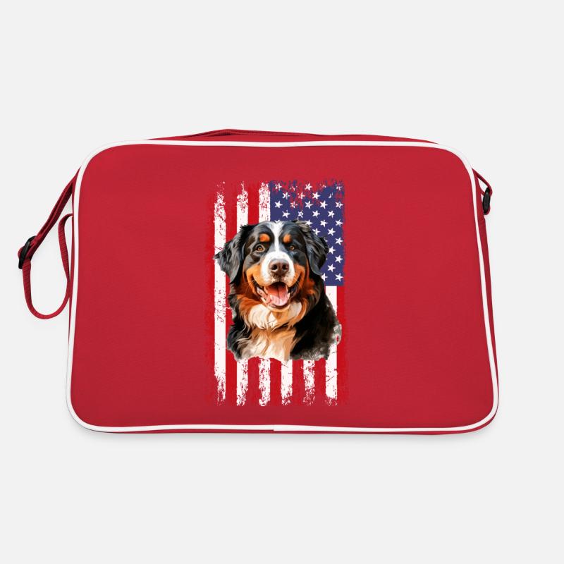bernese mountain dog Retro Tasche
