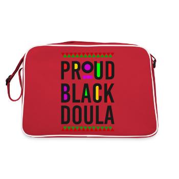 Doula Travailleuse à la naissance Fière Noire - Sac Retro - rouge/blanc - Dos
