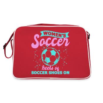 Soccer féminin, Football féminin, Football féminin - Sac Retro - rouge/blanc - Dos