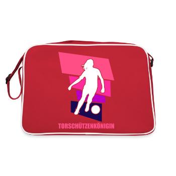 Soccer féminin, Football féminin, Football féminin - Sac Retro - rouge/blanc - Dos