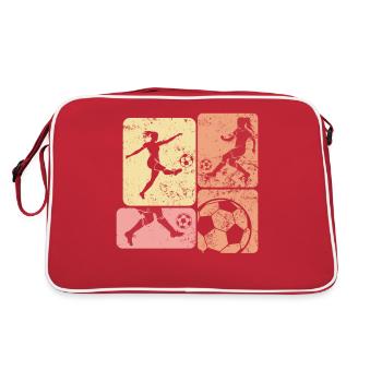Soccer féminin, Football féminin, Football féminin - Sac Retro - rouge/blanc - Dos