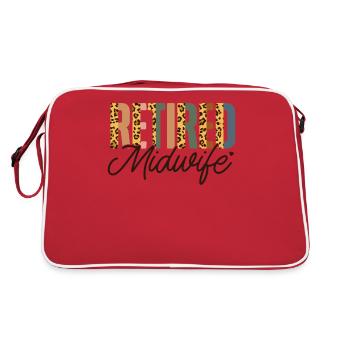 Nurse Midwife Birth Worker - Retro Tasche - Rot/Weiß - Hinten