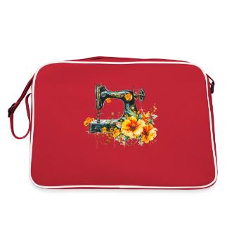 Sewciopath, Quilting sewing - Retro Tasche - Rot/Weiß - Hinten