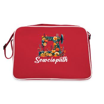 Sewciopath, Quilting sewing - Retro Tasche - Rot/Weiß - Hinten