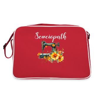 Sewciopath, Quilting sewing - Retro Tasche - Rot/Weiß - Hinten