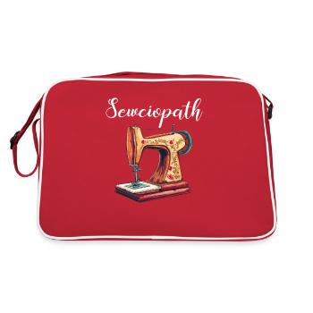 Sewciopath, Quilting sewing - Retro Tasche - Rot/Weiß - Hinten