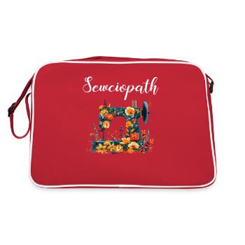 Sewciopath, Quilting sewing - Retro Tasche - Rot/Weiß - Hinten