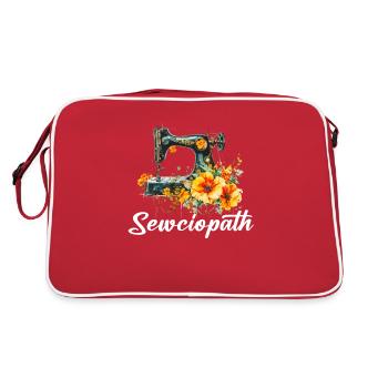 Sewciopath, Quilting sewing - Retro Tasche - Rot/Weiß - Hinten