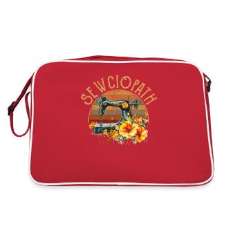 Sewciopath, Quilting sewing - Retro Tasche - Rot/Weiß - Hinten