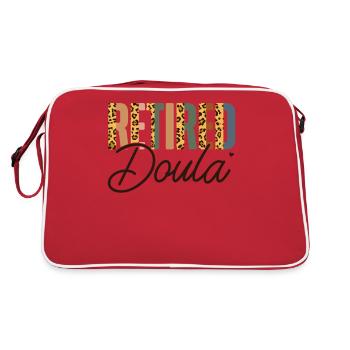 Doula Birth Worker Retirement - Retro Tasche - Rot/Weiß - Hinten