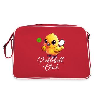 Pickleball Chick, pickleball drôle - Sac Retro - rouge/blanc - Dos
