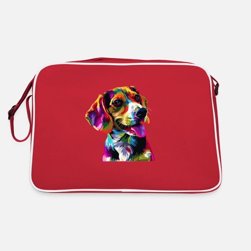 beagle Colorful beagle Retro Bag