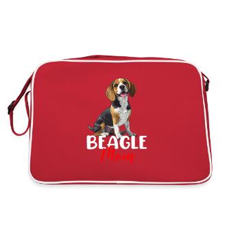beagle maman beagle - Sac Retro - rouge/blanc - Dos