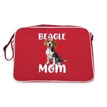 beagle maman beagle - Sac Retro - rouge/blanc - Dos