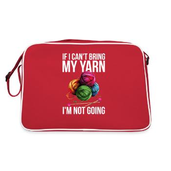 Yarn Knitting - Retro Bag - red/white - Back