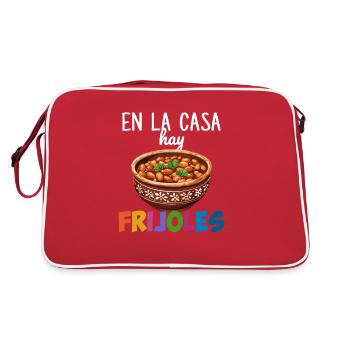 En la casa hay frijoles - Retro Bag - red/white - Back